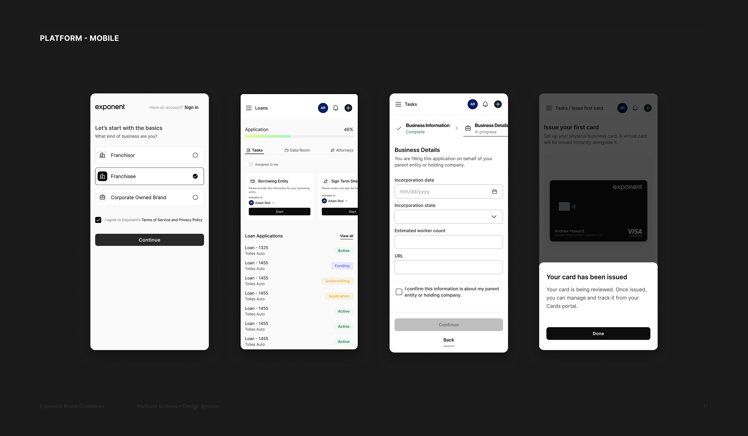 Screens UI