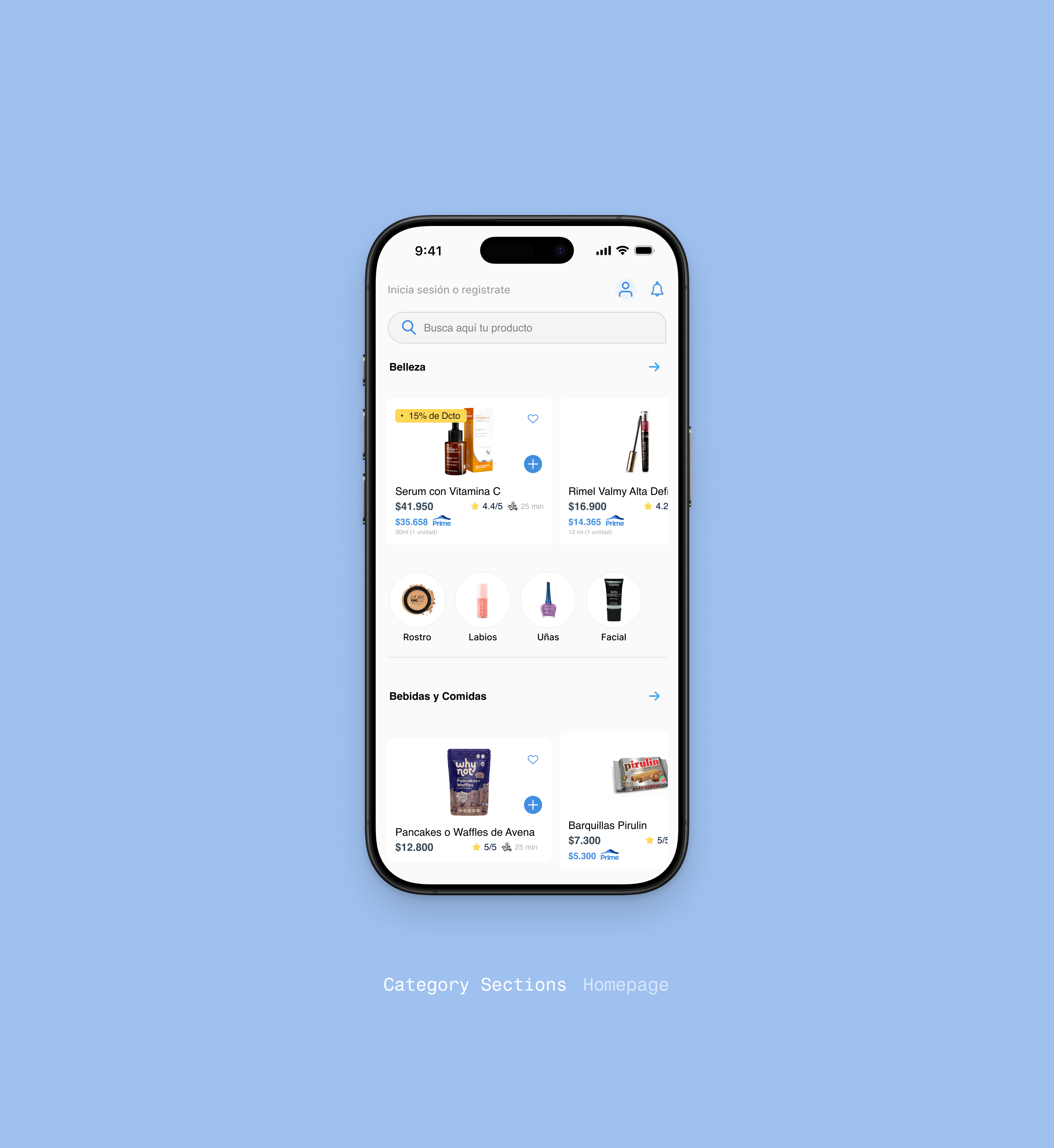 Home app mockup