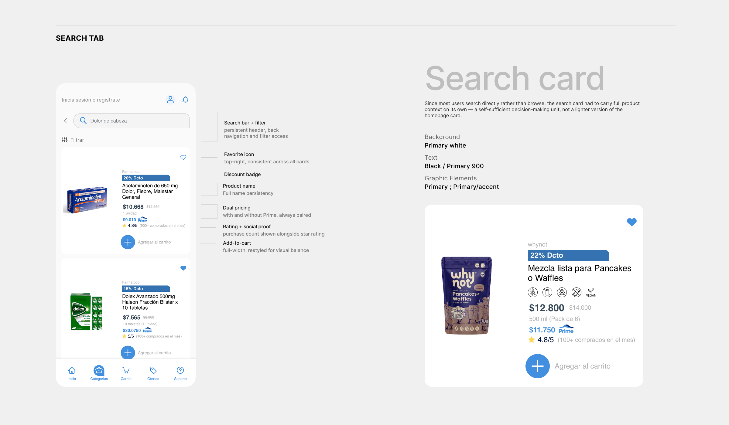 Search card