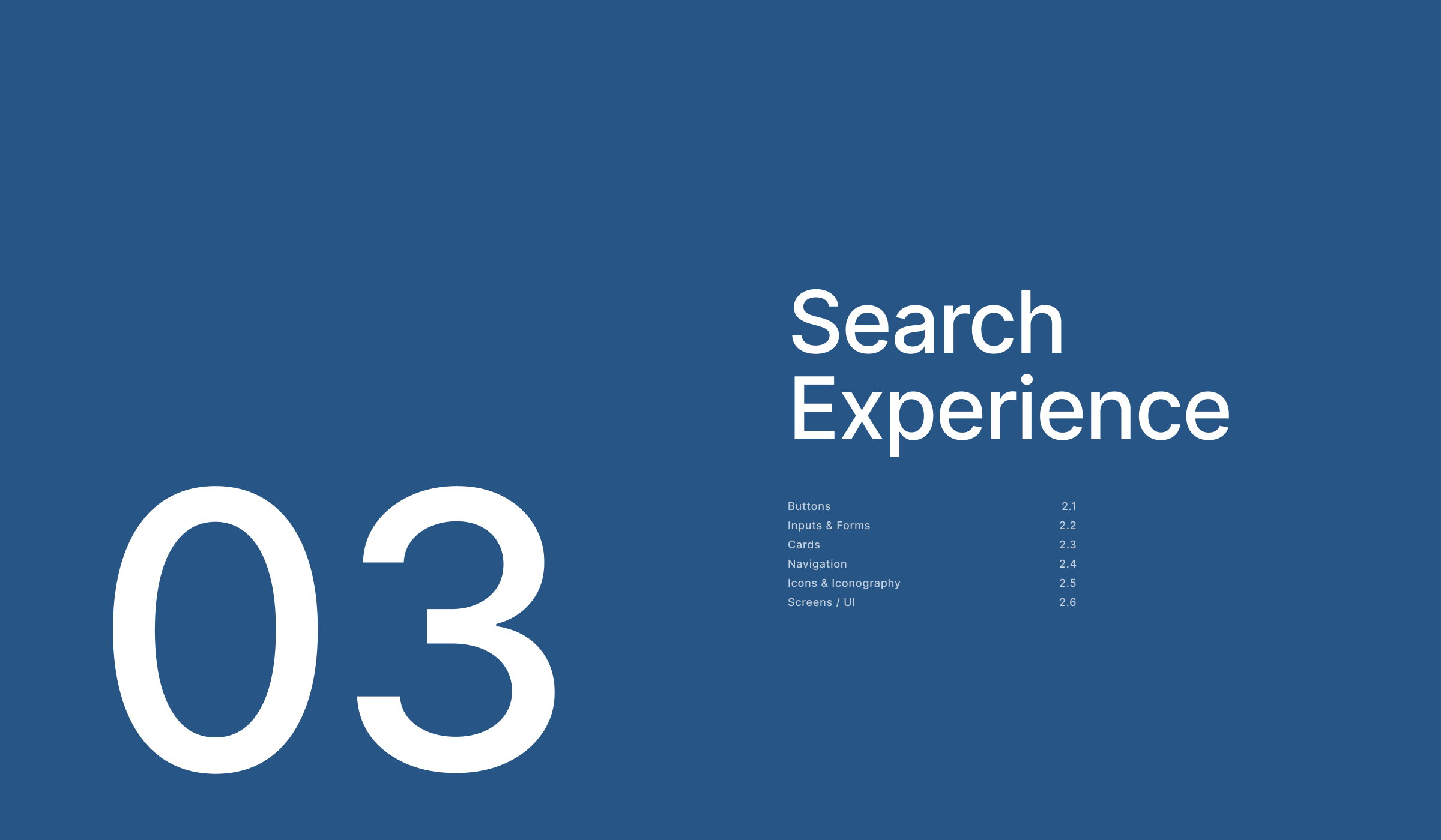 Slide search experience