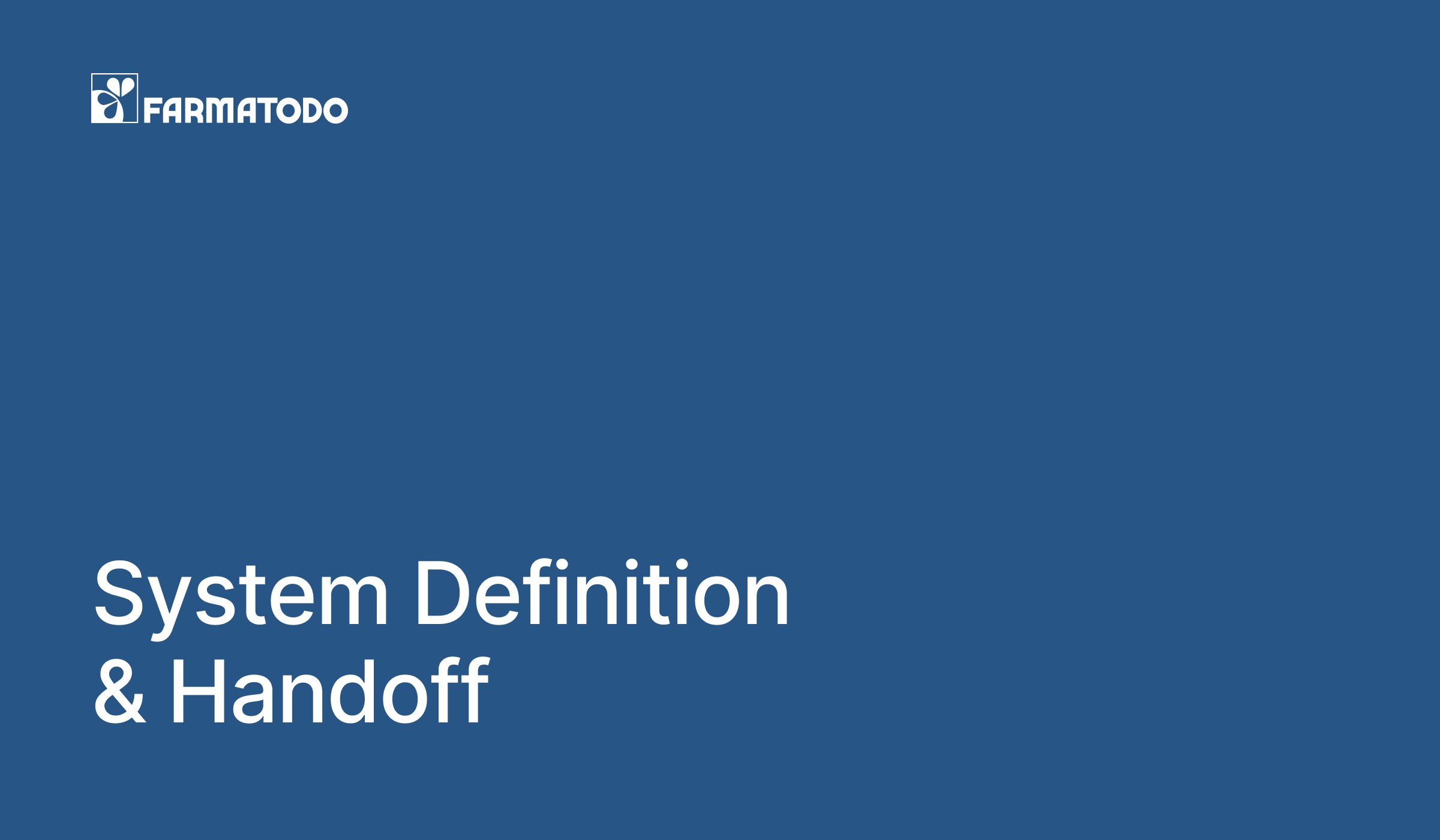 system definition and handoff slide