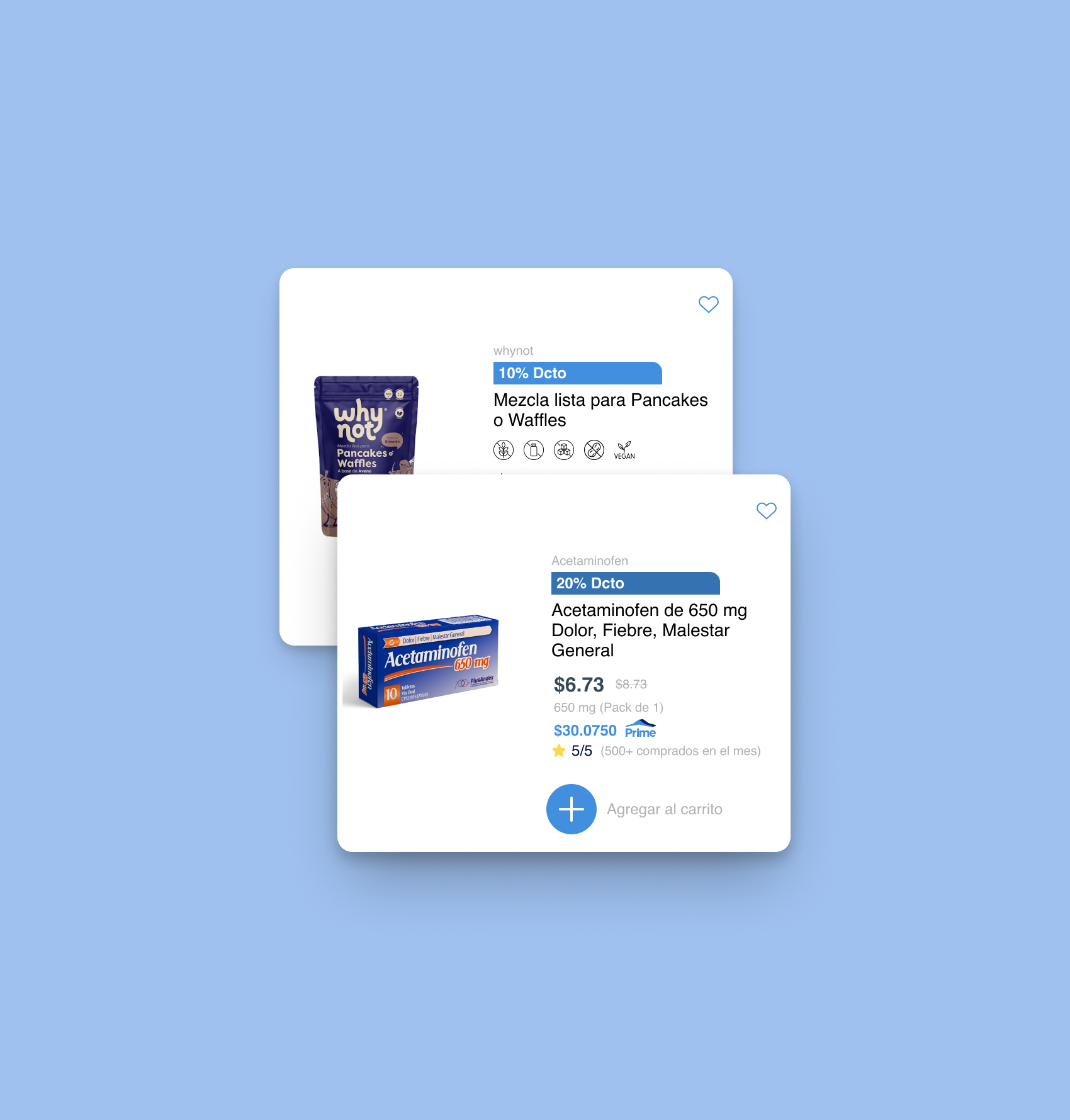 Search cards
